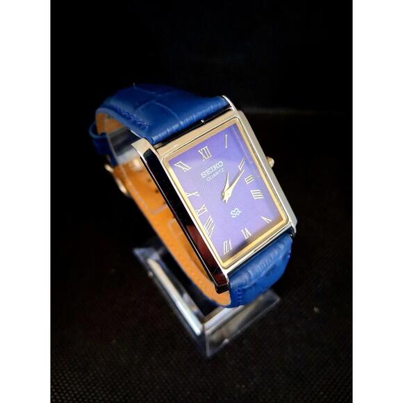 Seiko Other - Men's Vintage Seiko Tank Leather Wrist Watch RARE